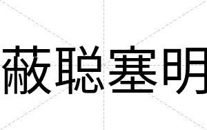 蔽聪塞明