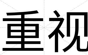 重视