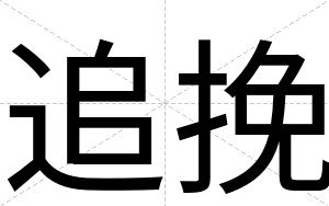 追挽
