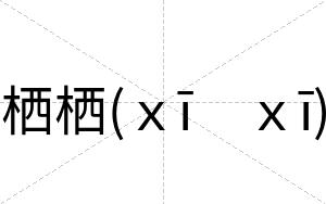 栖栖(ｘī　ｘī)