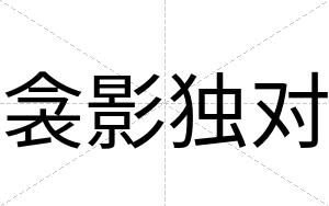 衾影独对