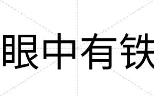 眼中有铁