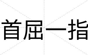 首屈一指