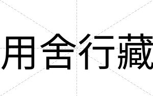 用舍行藏