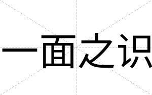 一面之识