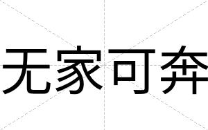 无家可奔