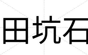 田坑石