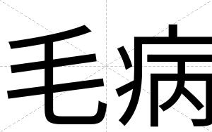 毛病