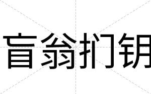 盲翁扪钥