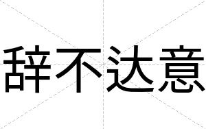 辞不达意