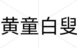 黄童白叟