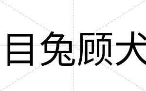 目兔顾犬