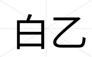 白乙