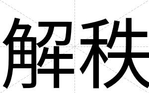 解秩