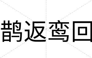鹊返鸾回
