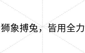 狮象搏兔，皆用全力