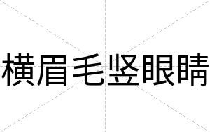 横眉毛竖眼睛