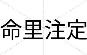命里注定