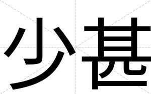 少甚