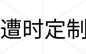 遭时定制