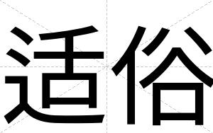 适俗