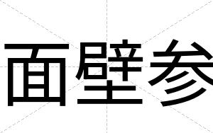 面壁参
