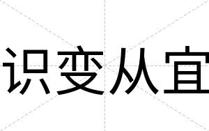 识变从宜