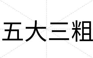 五大三粗