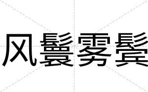 风鬟雾鬓