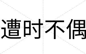 遭时不偶