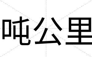 吨公里