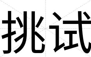 挑试