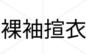 裸袖揎衣