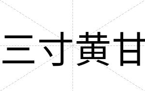 三寸黄甘