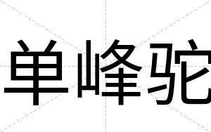 单峰驼