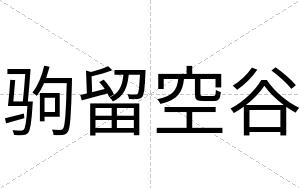 驹留空谷
