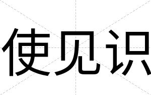 使见识