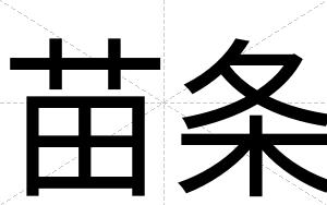 苗条