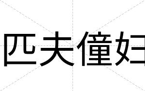 匹夫僮妇
