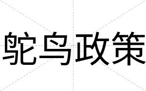 鸵鸟政策