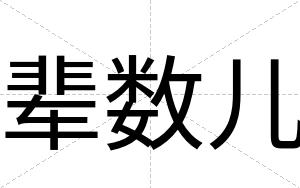 辈数儿