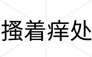 搔着痒处