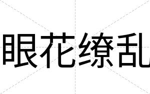 眼花缭乱