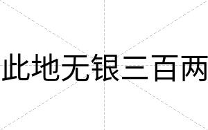 此地无银三百两