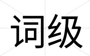词级