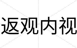 返观内视