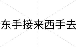 东手接来西手去