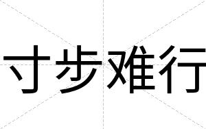 寸步难行