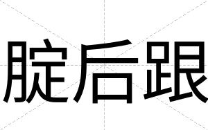 腚后跟