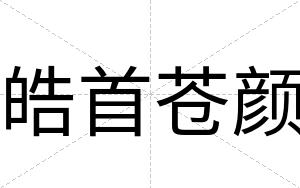 皓首苍颜